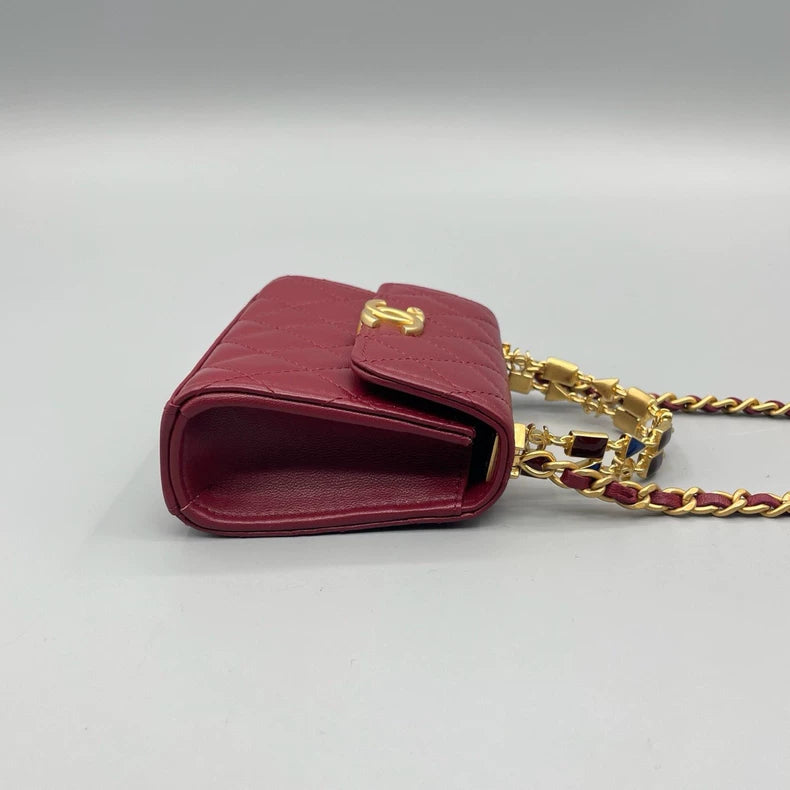 Chanel Mini Enamel Handle Crossbody Bag