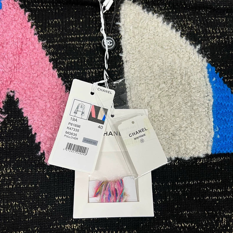 Colorful Chanel Sweater Size 40