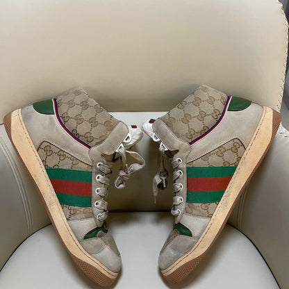 Gucci Screener Vintage Sneakers in Brown Leather 0079