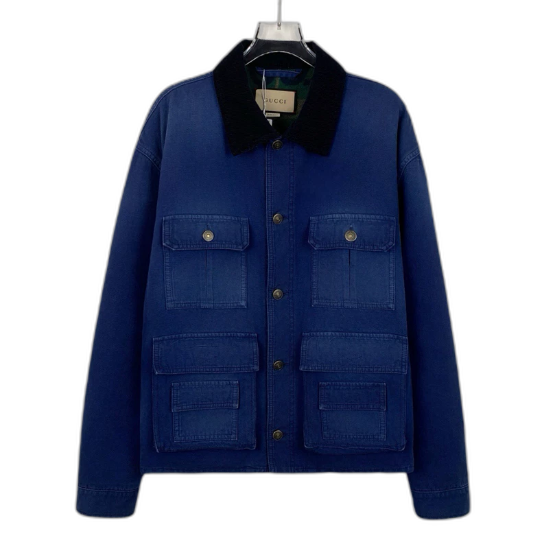 Gucci Denim Jacket with Multiple Pockets