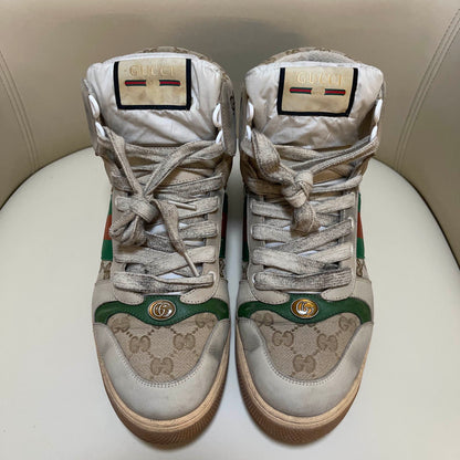Gucci Screener Vintage Sneakers in Brown Leather 0079