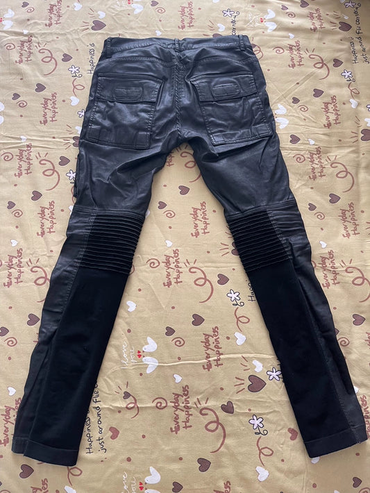 RICKOWENS DRKSHDW 2016MEMPHIS Black Wax Pants