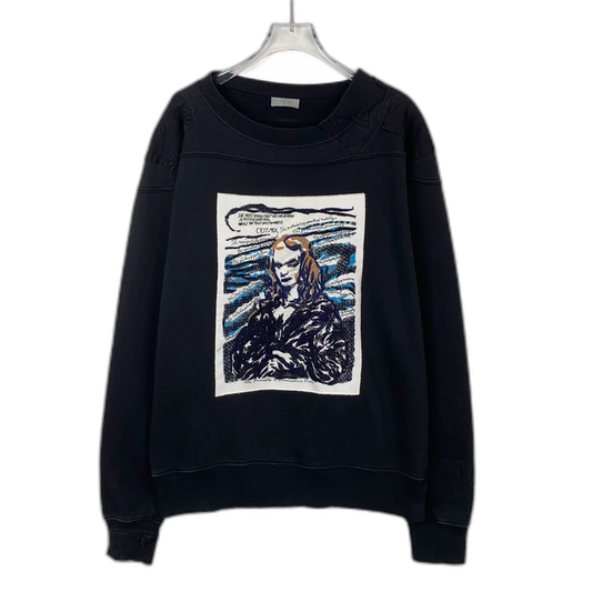 Dior Black Graphic Long Sleeve Sweatshirt