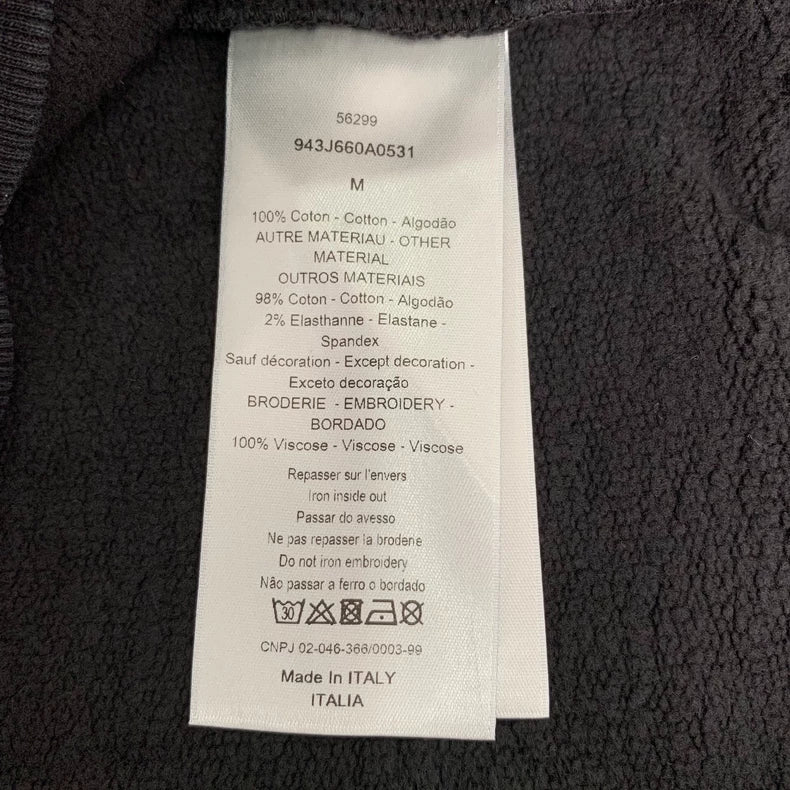 Dior Black Graphic Long Sleeve Sweatshirt