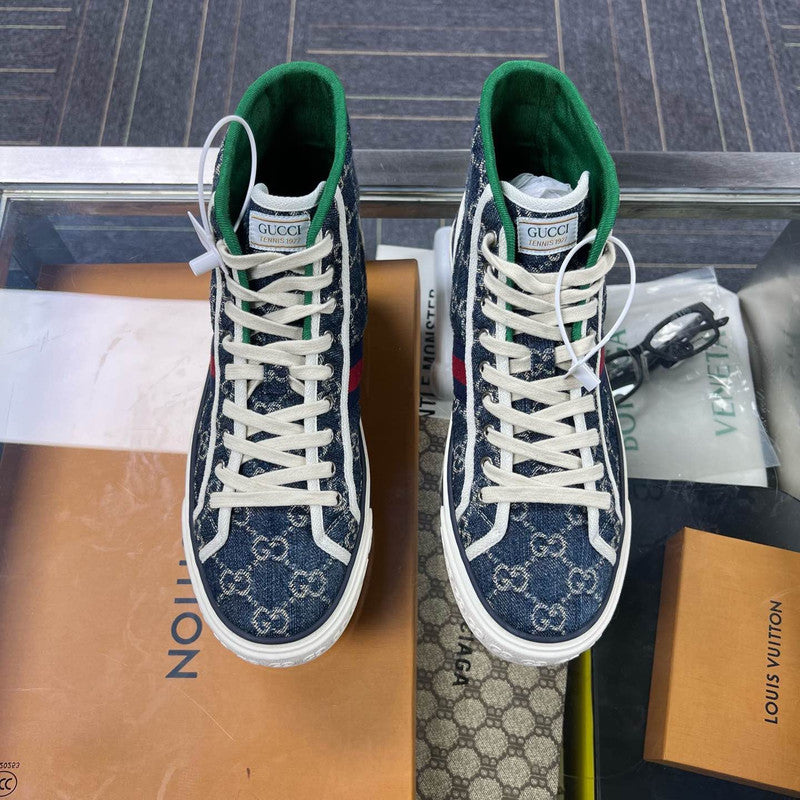 Gucci Tennis 1977 Denim High-Top Sneakers 0079