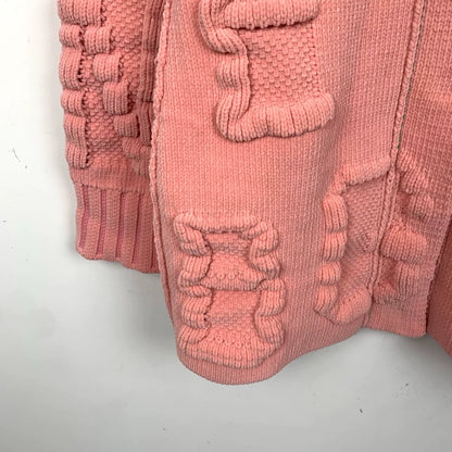 Bottega Veneta Pink Lettered Knitted Cardigan