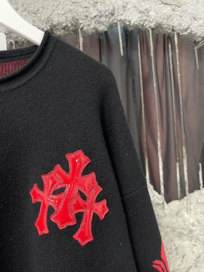 Chrome Hearts Cross Design Sweater