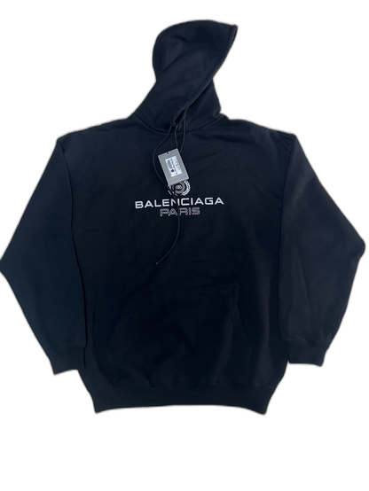 Balenciaga Crown Logo Hooded Sweatshirt