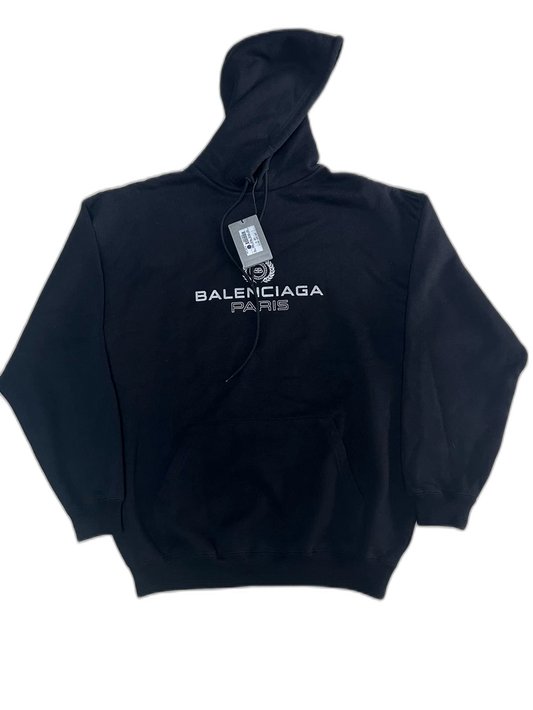 Balenciaga Crown Logo Hooded Sweatshirt