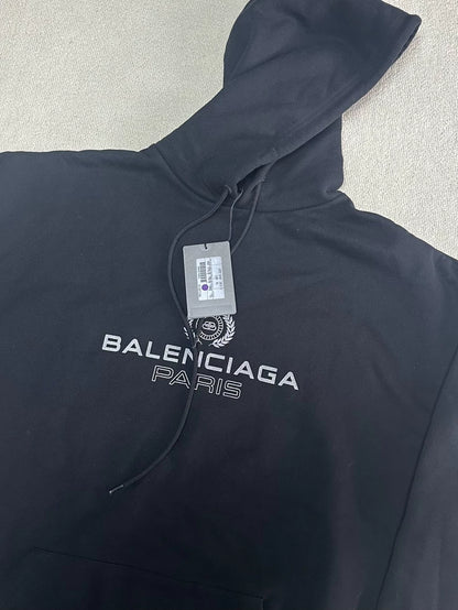 Balenciaga Crown Logo Hooded Sweatshirt