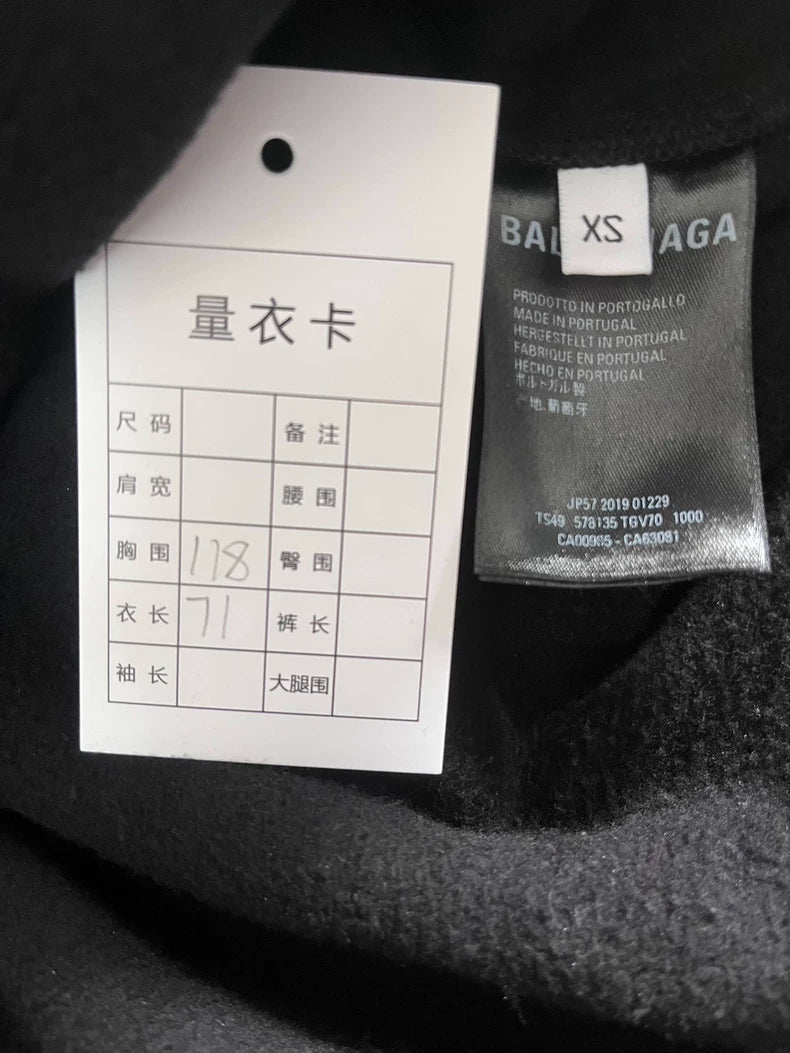 Balenciaga Crown Logo Hooded Sweatshirt