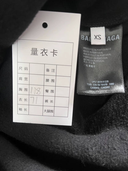 Balenciaga Crown Logo Hooded Sweatshirt