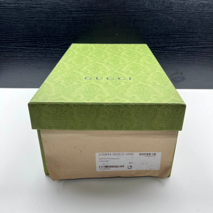 Gucci Jordaan Black Leather Slip-On Shoes 0079