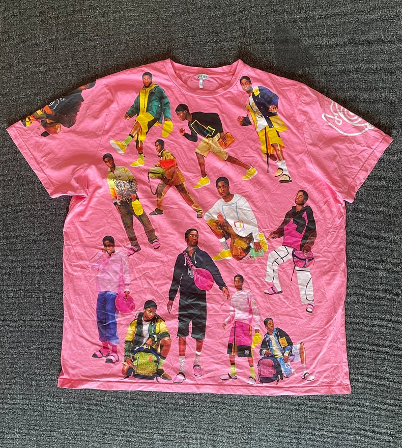 Loewe Oversize Graphic Print Short Sleeve T-Shirt-yf