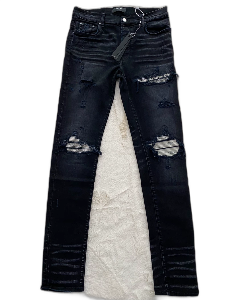 Amiri Black Distressed Denim MX1 Pants