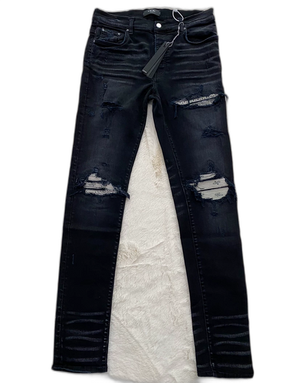 Amiri Black Distressed Denim MX1 Pants