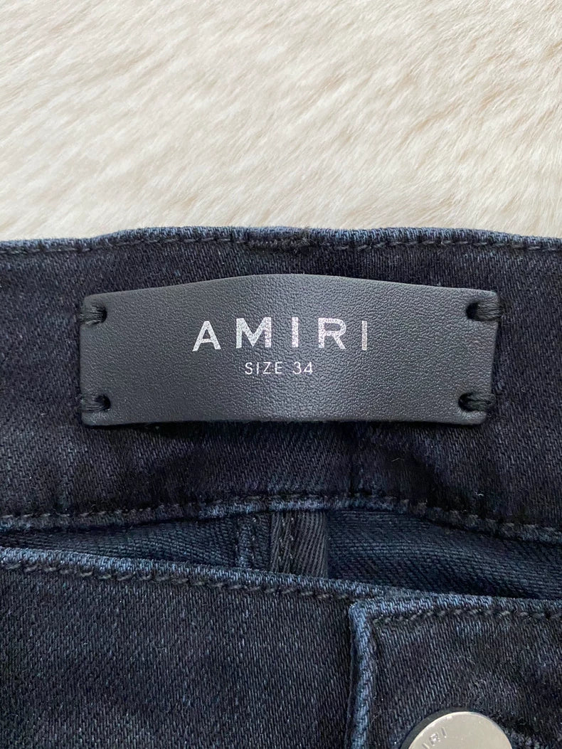 Amiri Black Distressed Denim MX1 Pants