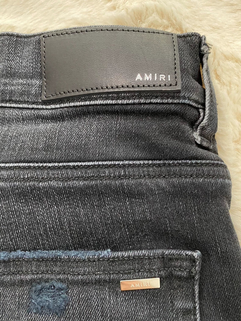 Amiri Black Distressed Denim MX1 Pants