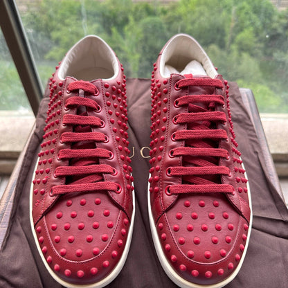 Gucci Red Studded Sneakers for Bold Style 0079
