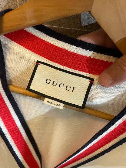 Gucci Wool Cardigan with Red Trim