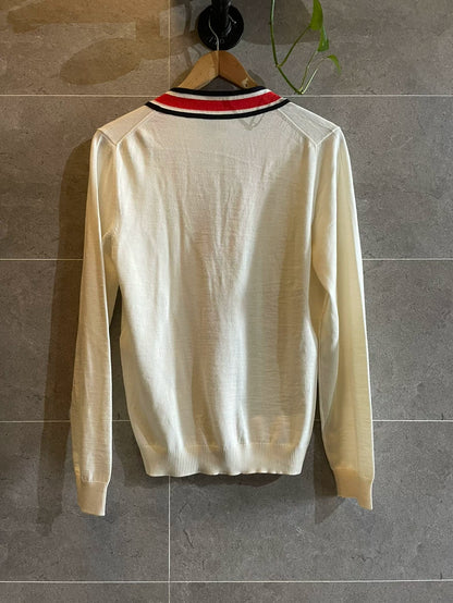 Gucci Wool Cardigan with Red Trim