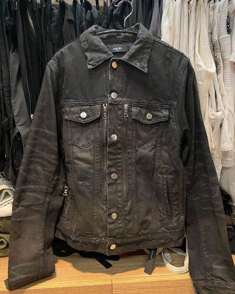 Amiri Washed Black MX2 Denim Jacket
