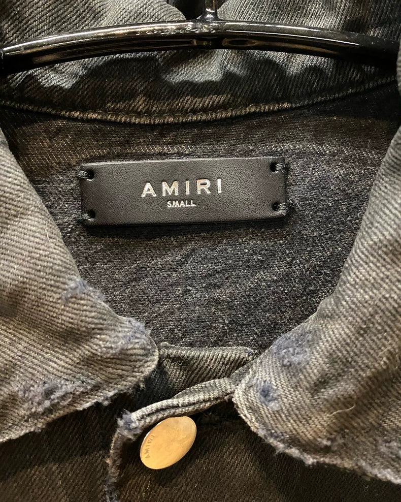 Amiri Washed Black MX2 Denim Jacket