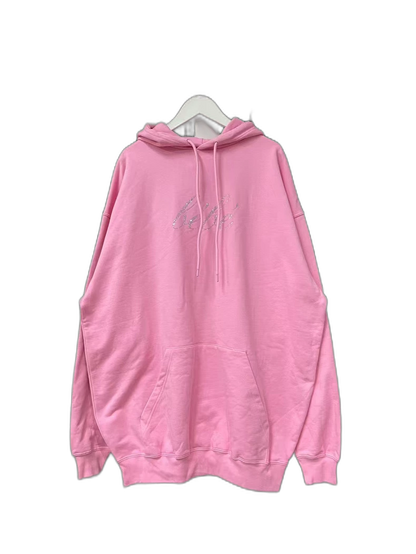 Pink Rhinestone Hoodie from Balenciaga