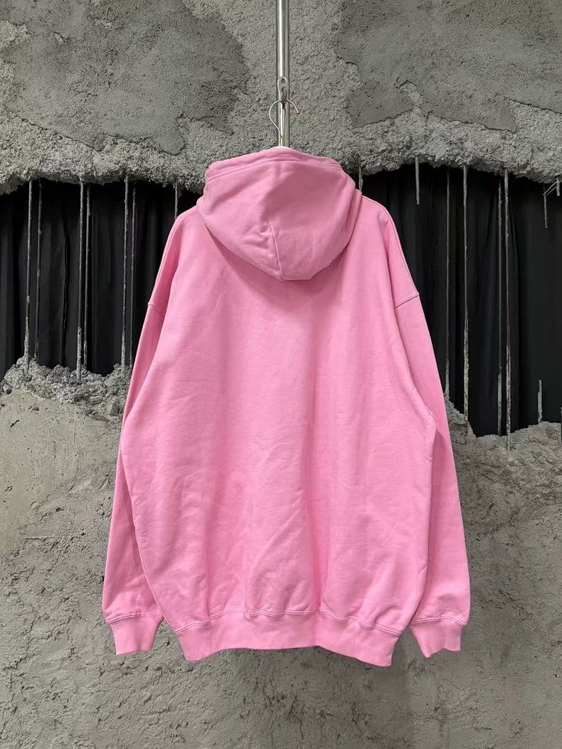 Pink Rhinestone Hoodie from Balenciaga