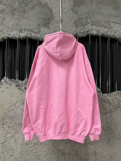 Pink Rhinestone Hoodie from Balenciaga