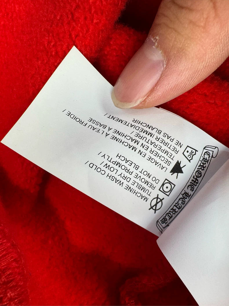 Chrome Hearts Red Embroidered Hoodie XL