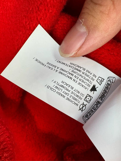 Chrome Hearts Red Embroidered Hoodie XL