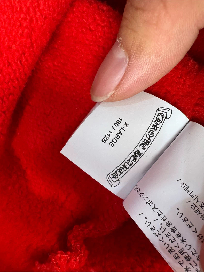 Chrome Hearts Red Embroidered Hoodie XL