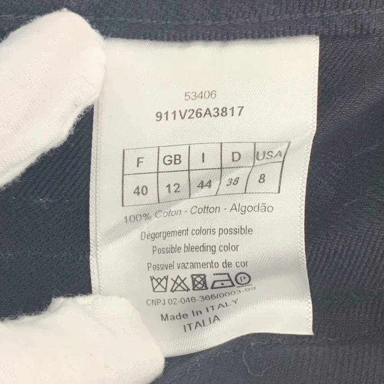 Christian Dior Striped Cotton Long Sleeve Jacket