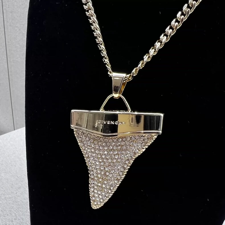 Givenchy Shark Tooth Necklace with Diamonds