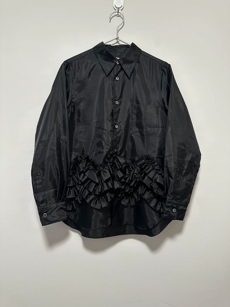 Comme des Garcons Black Ruffled Shirt XS