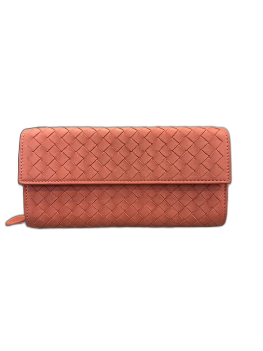 Pink Woven Long Wallet 19cm