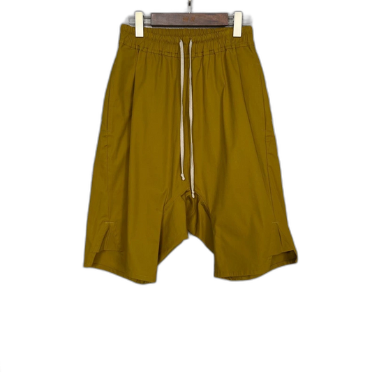 Rick Owens Yellow Loose Shorts