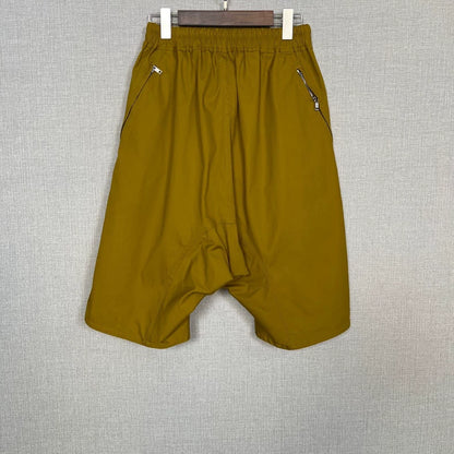 Rick Owens Yellow Loose Shorts