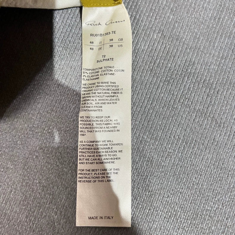 Rick Owens Yellow Loose Shorts