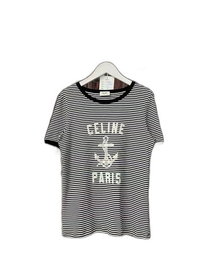 Celine Striped Anchor Short Sleeve Shirt