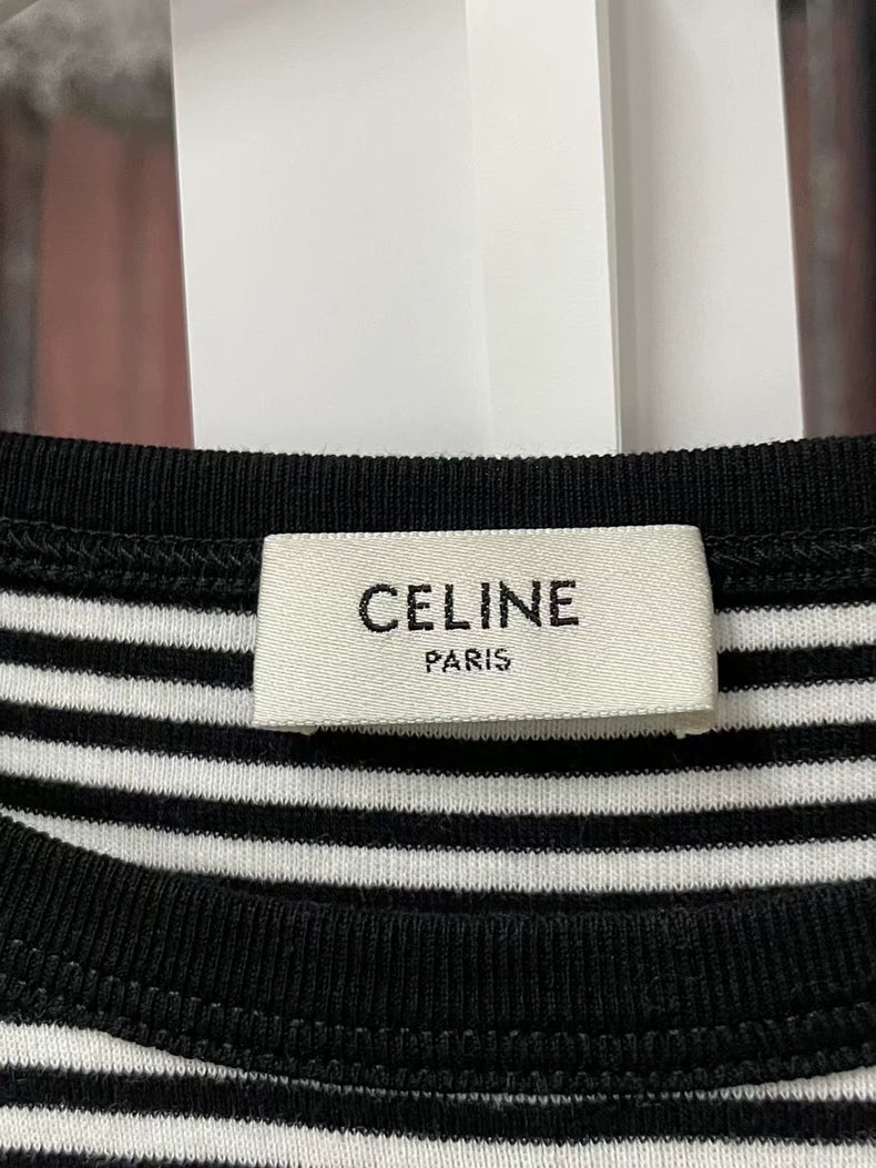 Celine Striped Anchor Short Sleeve Shirt