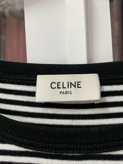 Celine Striped Anchor Short Sleeve Shirt
