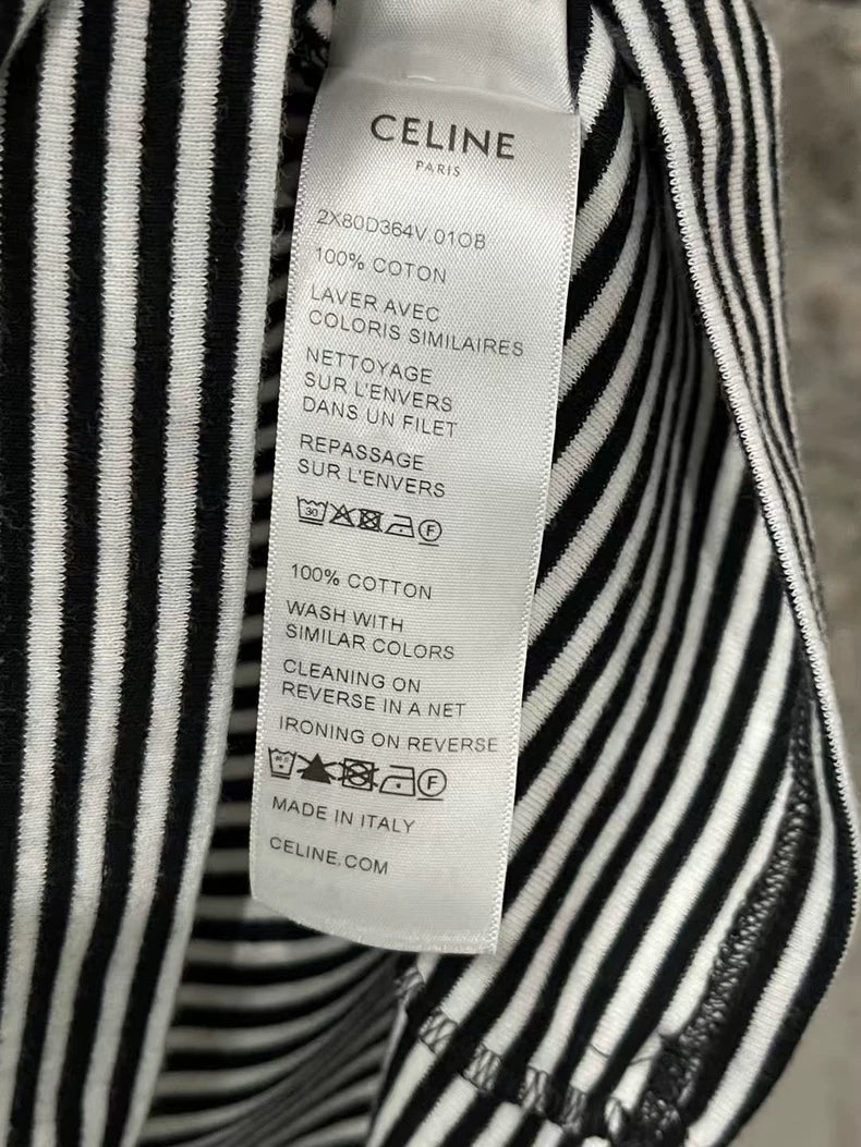 Celine Striped Anchor Short Sleeve Shirt