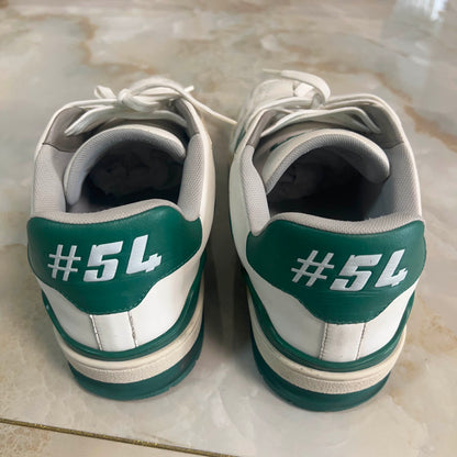 Louis Vuitton Casual Low-Top Sneakers in White Green 0079