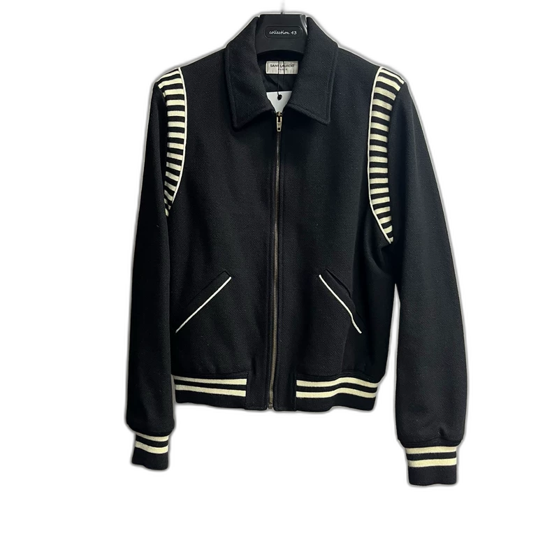 Saint Laurent Black Zebra Print Jacket