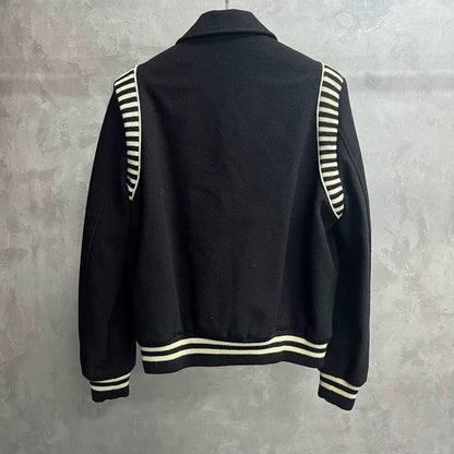 Saint Laurent Black Zebra Print Jacket