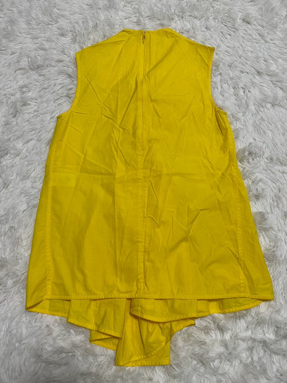 Celine Yellow Sleeveless Blouse Top-yf