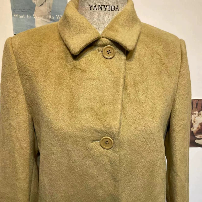 Vintage Long Camel Cashmere Coat