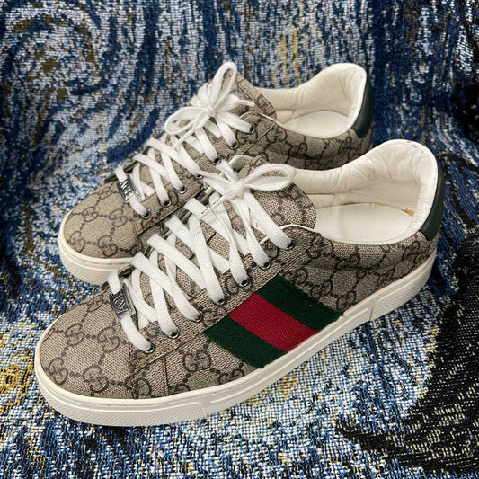 Gucci Ace Leather Low-Top Sneakers 0079